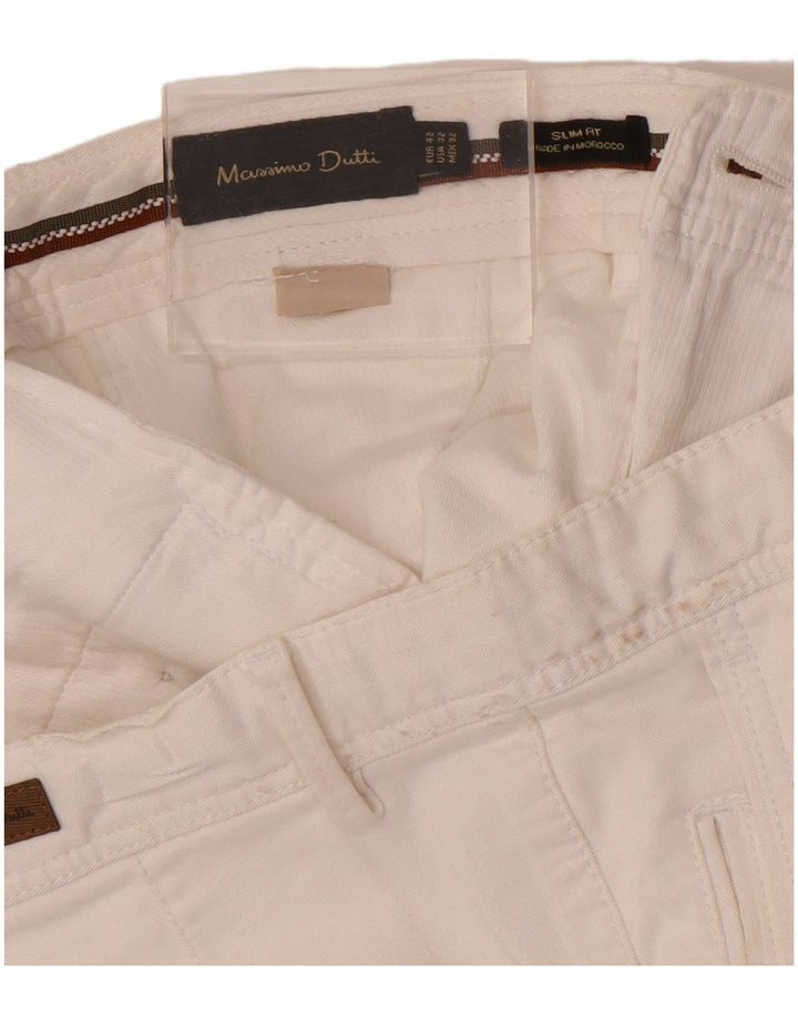 Męskie spodnie Chino Massimo Dutti EU 42 Large W32 L31 White
