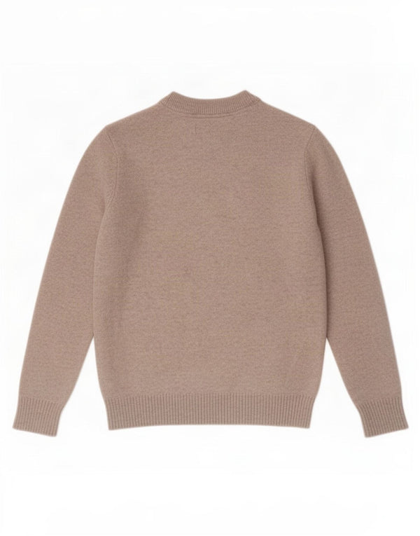 Męski sweter Jack & Jones z okrągłym dekoltem, mały, beżowy, wełniany