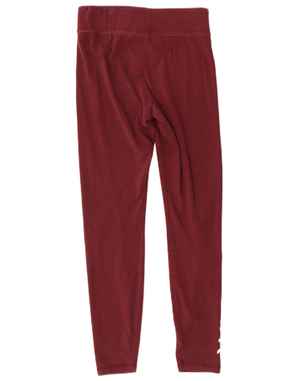 Damskie legginsy Nike Graphic UK 10, małe, bordowe, bawełniane