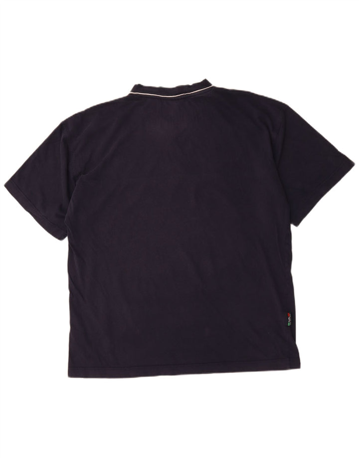 T-shirt męski Lotto, duży, bawełniany, granatowy