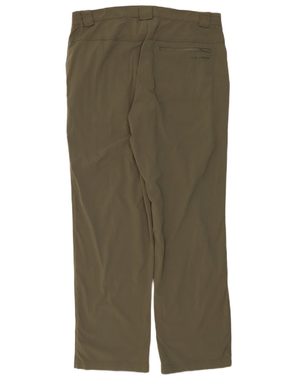 Męskie proste spodnie turystyczne MAMMUT IT 54 2XL W36 L32 Khaki Nylon