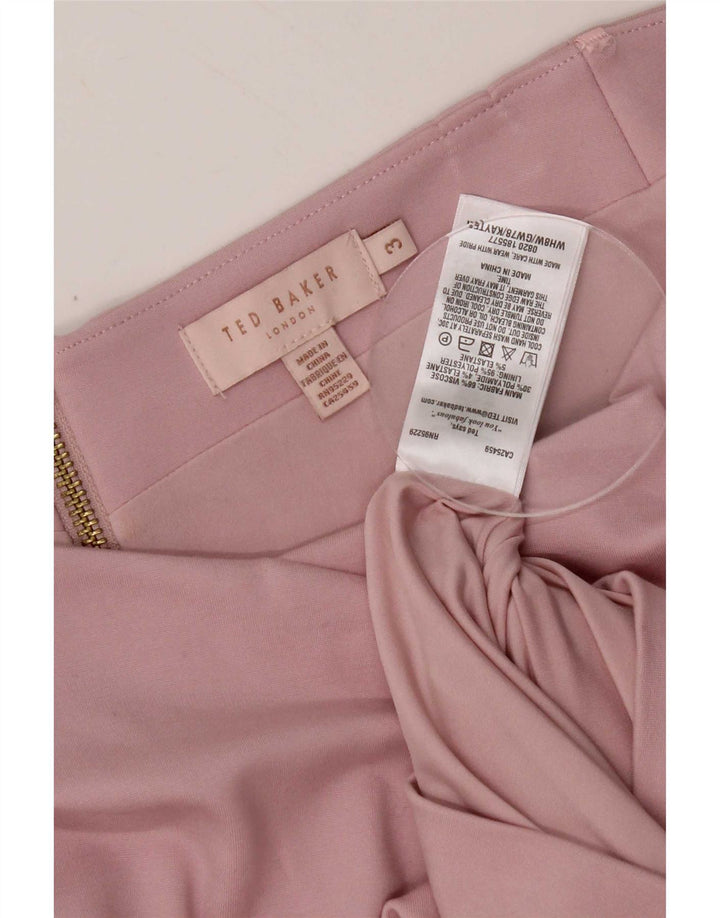 Damski top Ted Baker z odkrytymi ramionami, rozmiar 3, średni różowy, wiskoza