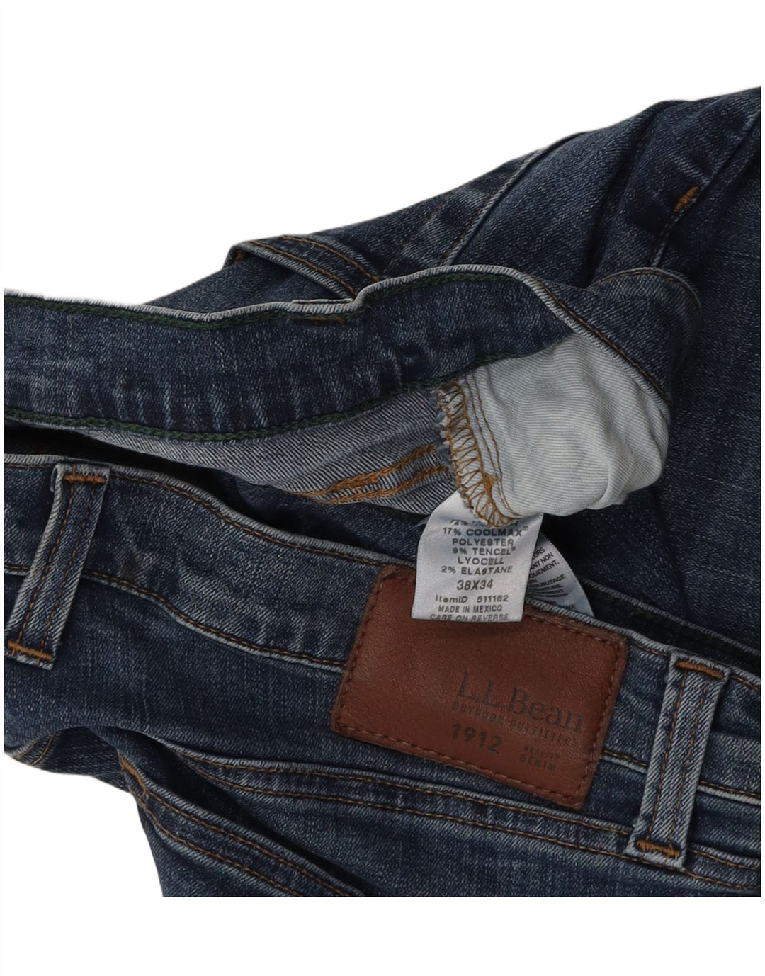 L.L.BEAN Męskie jeansy slim W38 L34 Niebieskie bawełniane