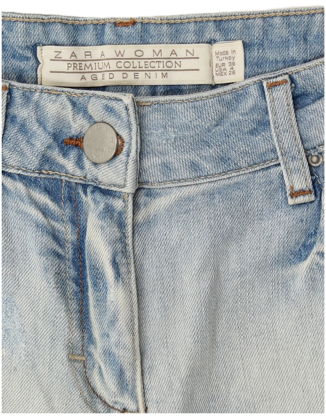 Damskie spodenki jeansowe Zara EU 36 XS W26 Niebieskie