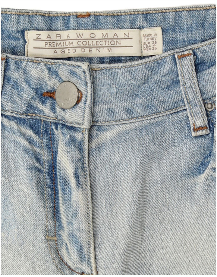 Damskie spodenki jeansowe Zara EU 36 XS W26 Niebieskie