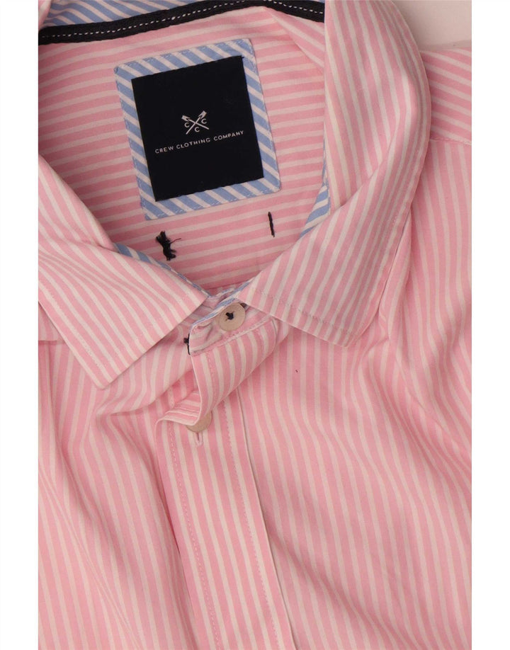 Crew Clothing Koszula męska w duże różowe prążki
