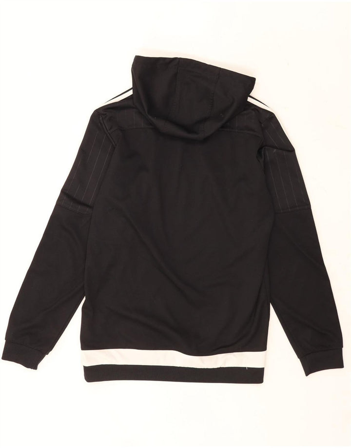 Męska bluza z kapturem Adidas, mała, czarna, z blokami kolorów, poliester