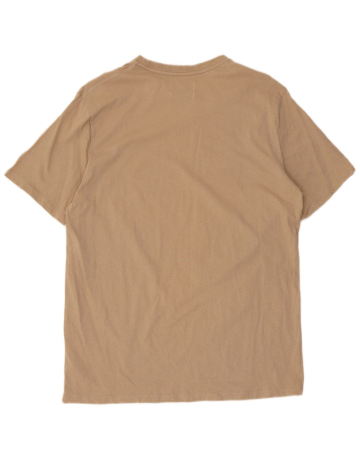 T-shirt męski Calvin Klein, bawełniany, średni beż
