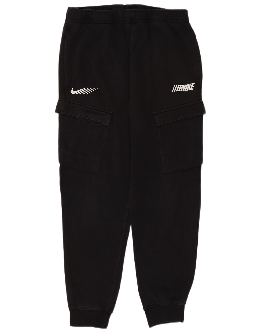 Męskie spodnie dresowe Nike Graphic Cargo Joggers, średnia czarna bawełna