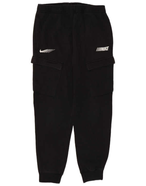 Męskie spodnie dresowe Nike Graphic Cargo Joggers, średnia czarna bawełna