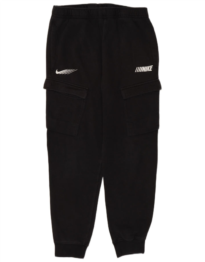Męskie spodnie dresowe Nike Graphic Cargo Joggers, średnia czarna bawełna