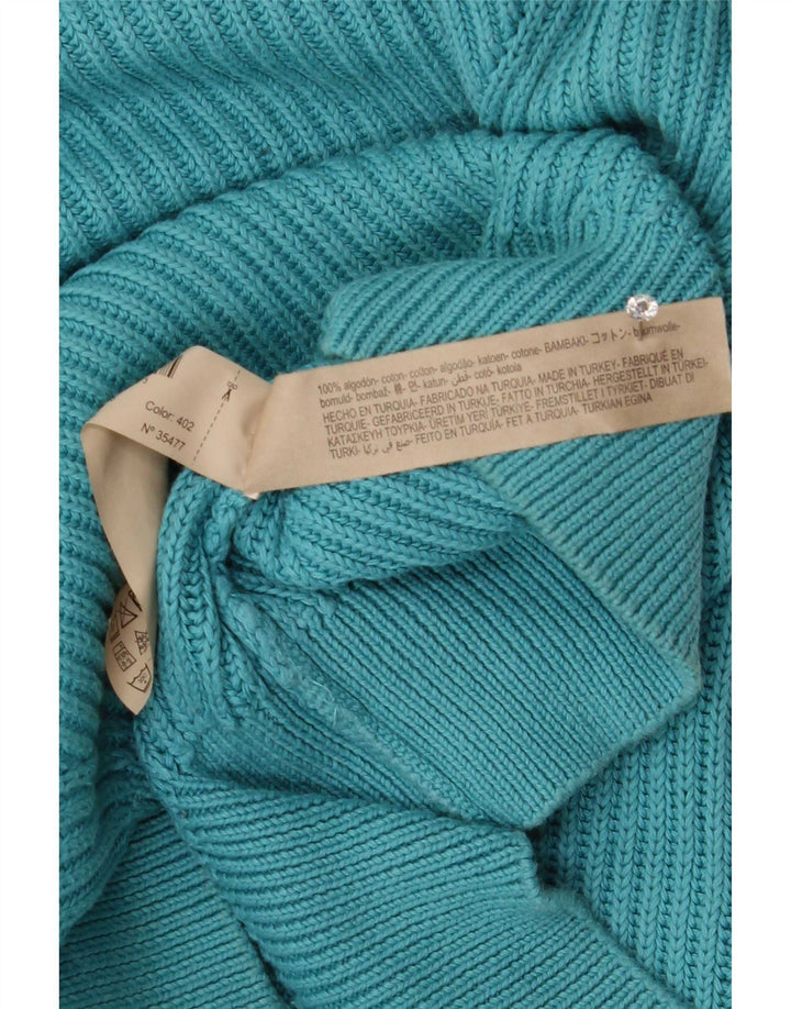 Damski sweter oversize Massimo Dutti z dekoltem w kształcie litery V, UK 14, średni niebieski