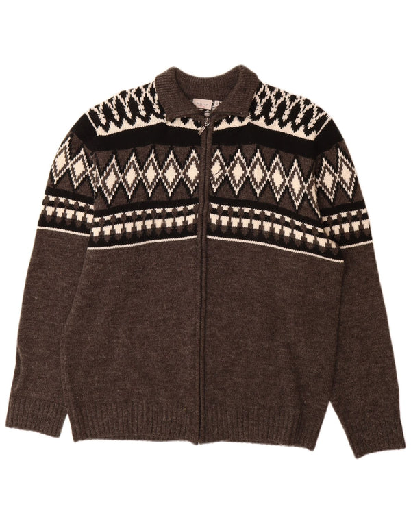 Męski sweter rozpinany Bexleys IT 54 XL Szary akryl Fair Isle