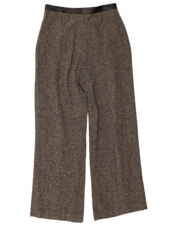 Damskie spodnie casual z wysokim stanem Michel Ambers UK 12 Medium W28 L29 Szare