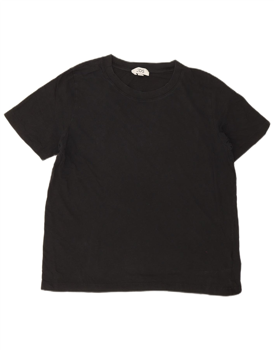 Cos Męski T-shirt Top Średni Czarny Bawełniany