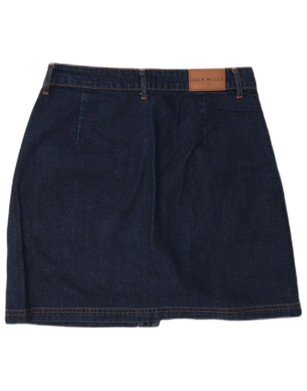 Jack Wills Damska mini spódniczka dżinsowa UK 10 Small W27 Niebieska bawełna