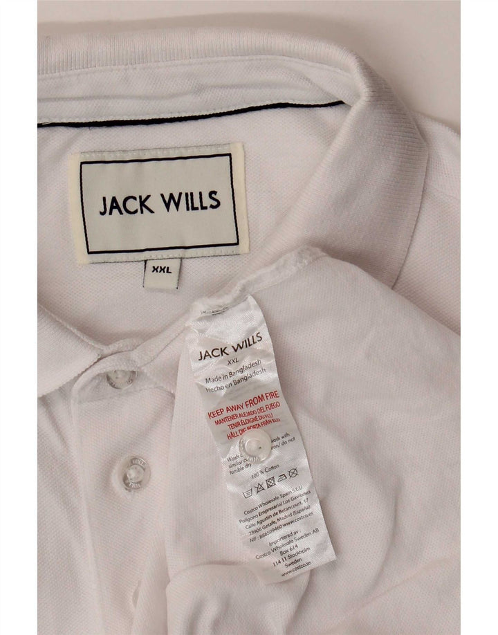 Męska koszulka polo Jack Wills 2XL, biała bawełna