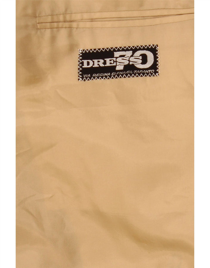 Vintage męski dwuczęściowy garnitur średni W34 L31 beżowy