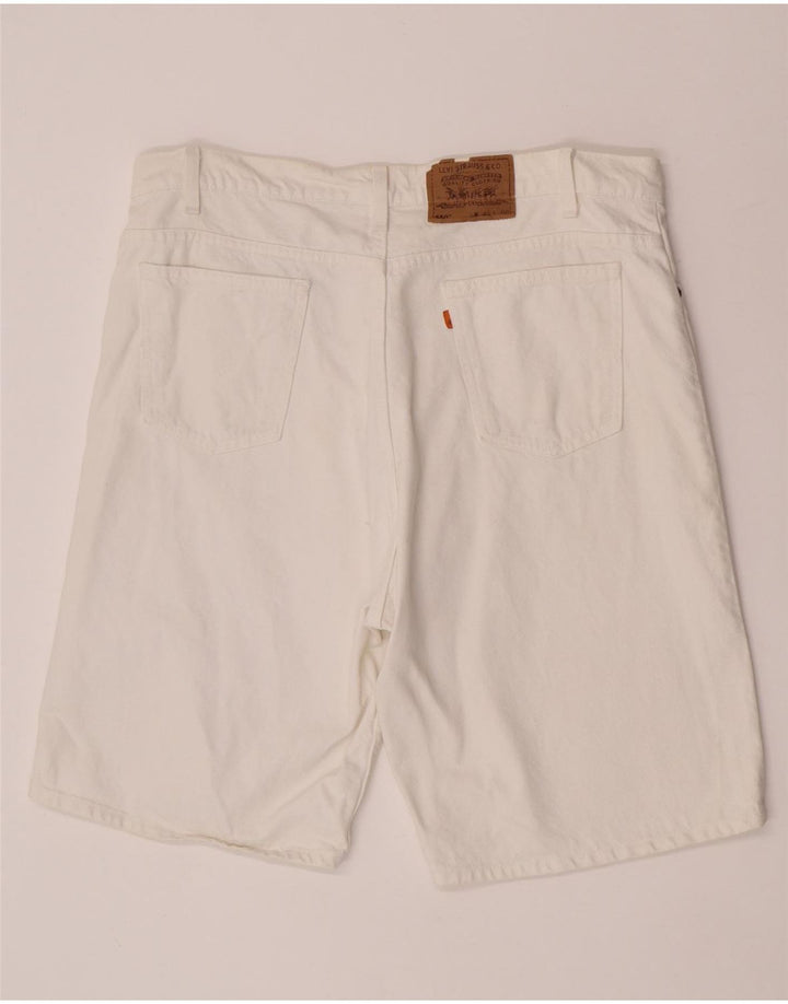 Męskie spodenki jeansowe Levi's 550 W40 XL, biała bawełna