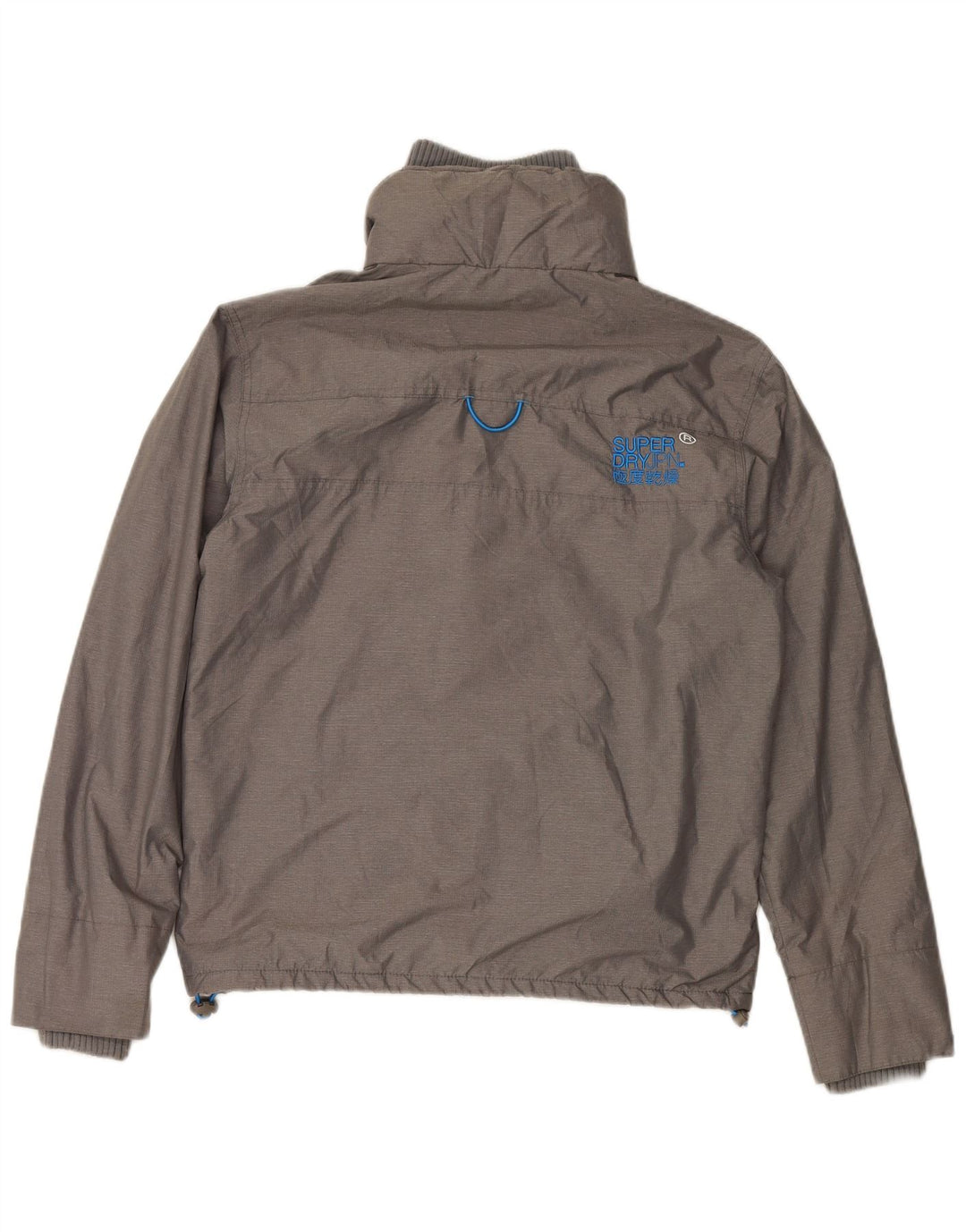 SUPERDRY Męska wiatrówka wiatrówka UK 38 Średni szary nylon