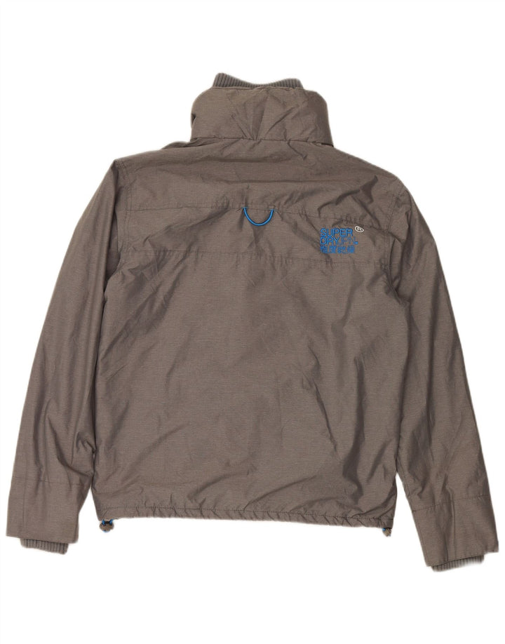 SUPERDRY Męska wiatrówka wiatrówka UK 38 Średni szary nylon