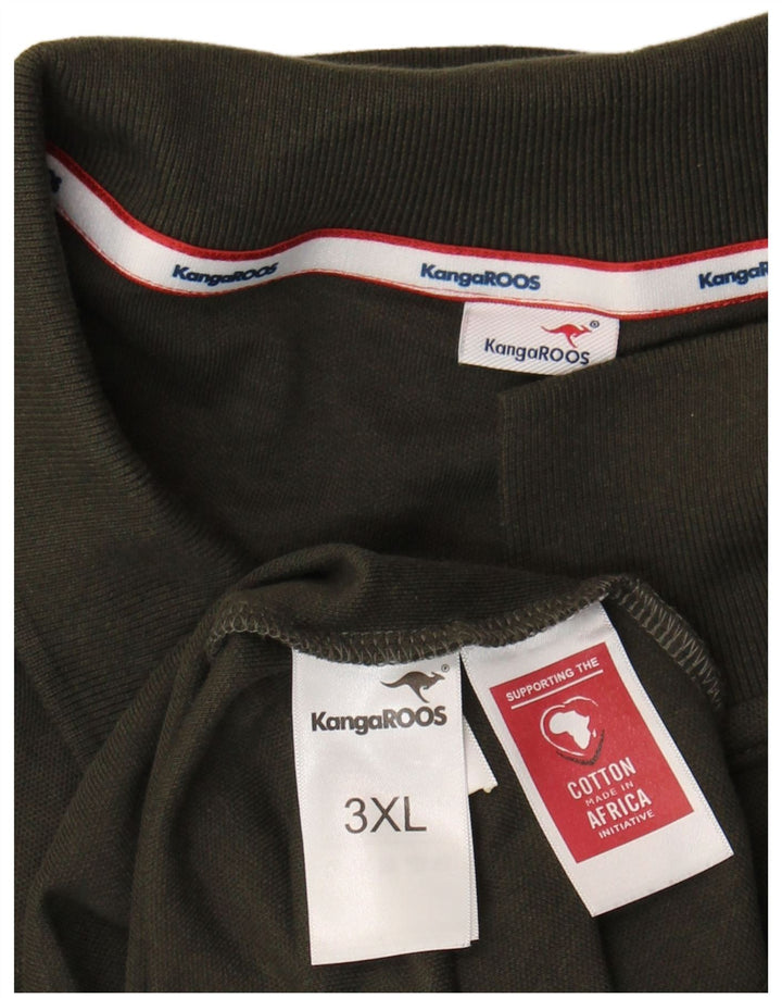 Męska koszulka polo Kangury 3XL, bawełna khaki