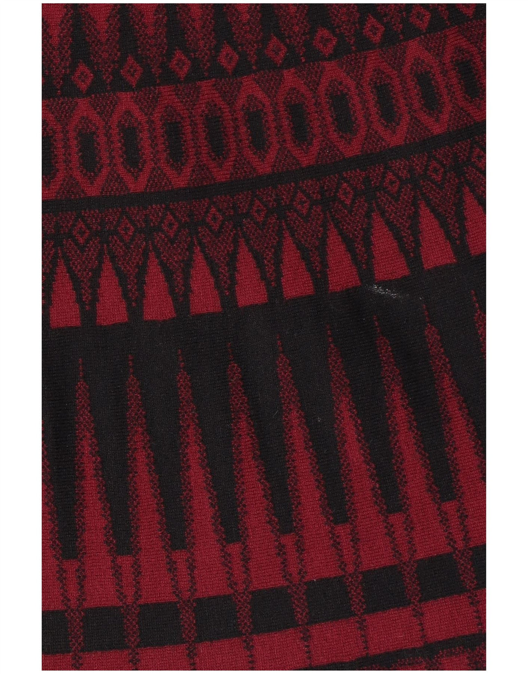 Damska sukienka sweterkowa z rękawem 3/4 HOBBS UK 10 Small, czerwona, geometryczna wiskoza