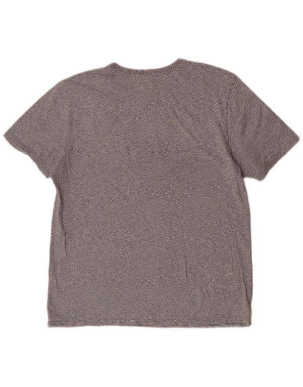 Męski T-shirt NIKE o sportowym kroju z grafiką, góra XL, szara, bawełniana w plamki