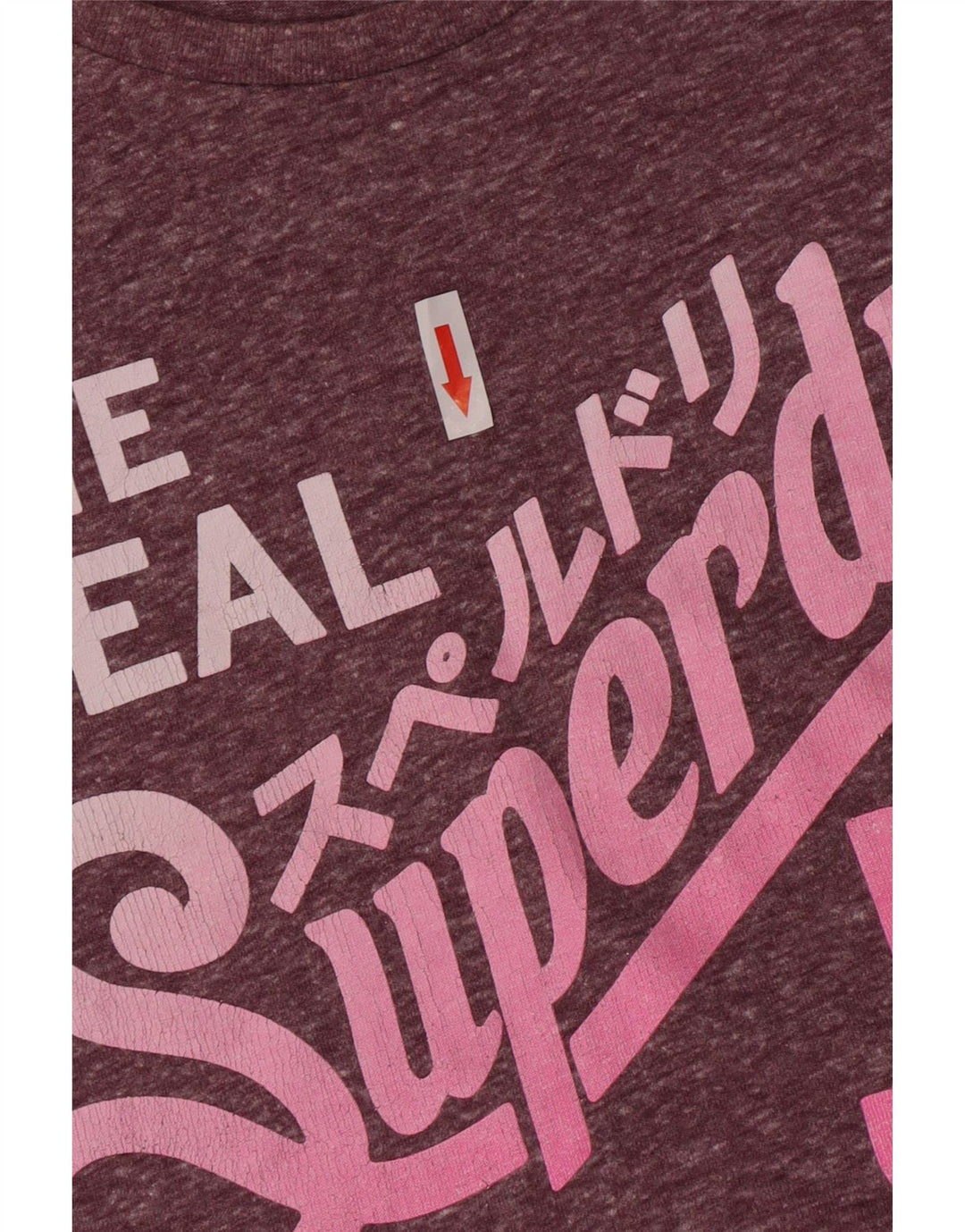 Damski T-shirt z grafiką Superdry Top UK 10, mały, fioletowy, poliester