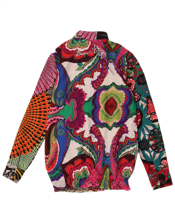 Damska bluzka koszulowa Desigual UK 10 Small wielobarwny patchwork