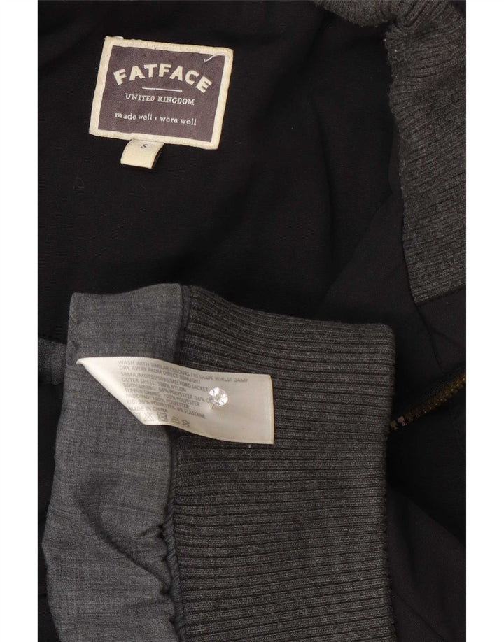 Męska kurtka bomber z kapturem Fat Face UK 36, mały czarny nylon
