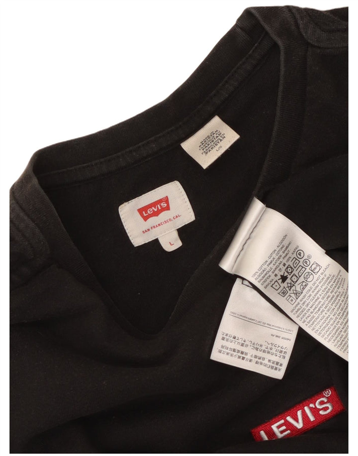 Męski T-shirt Levi's Top, duży, czarny, bawełniany