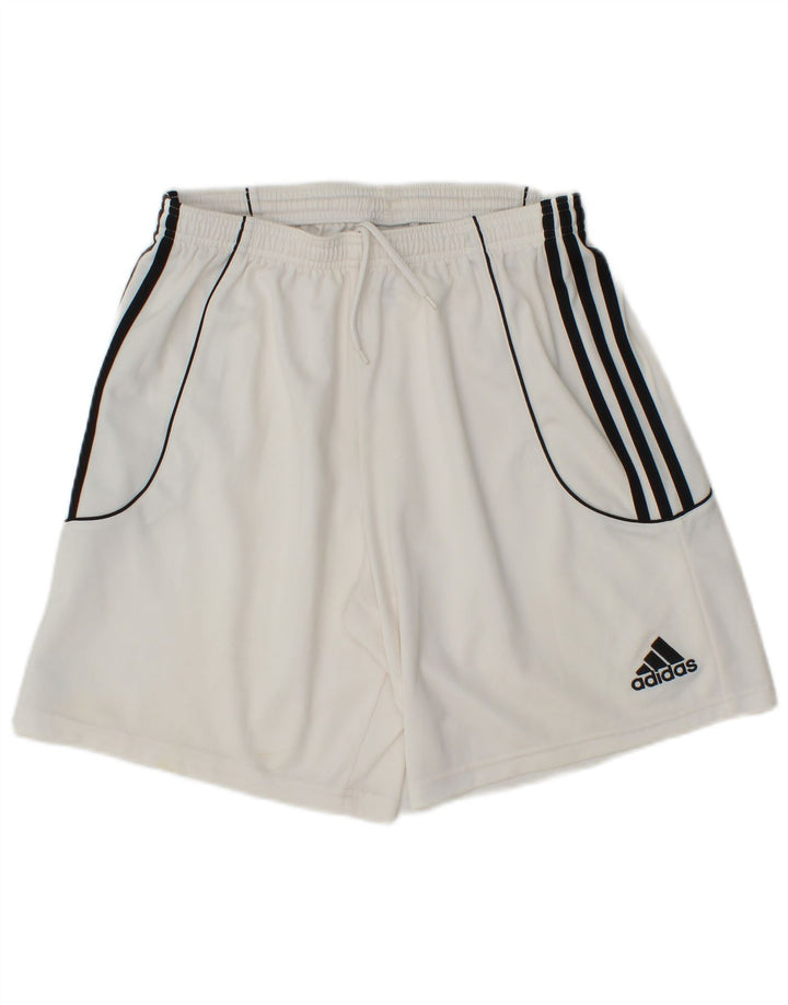 Męskie spodenki sportowe Adidas Climalite, średni biały poliester