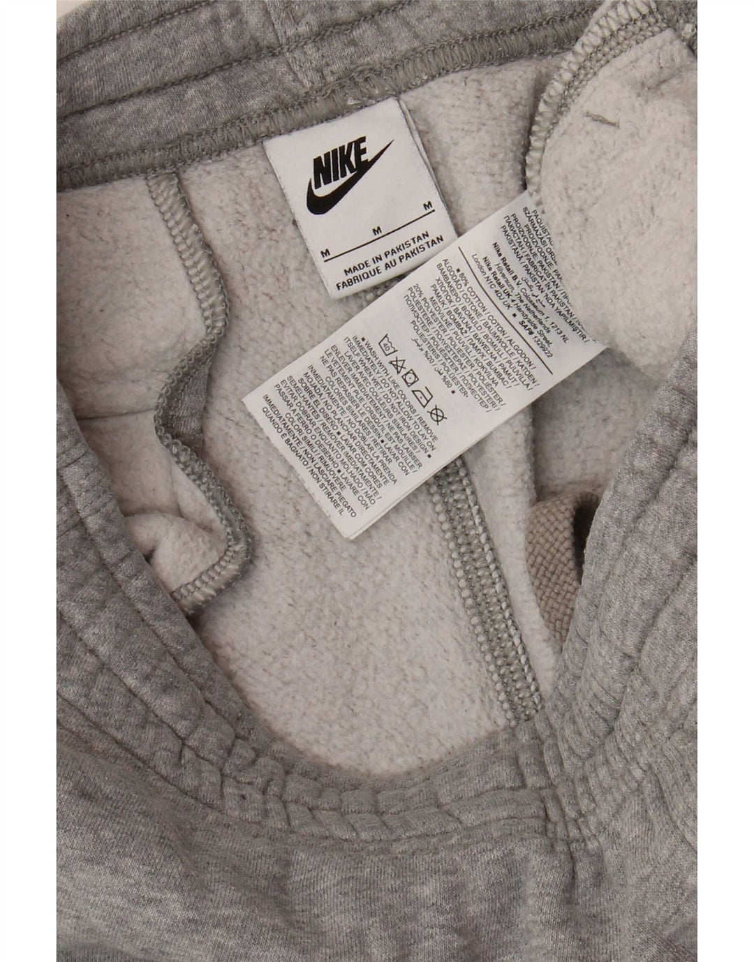 Męskie spodnie dresowe Nike, średnioszare, bawełniane