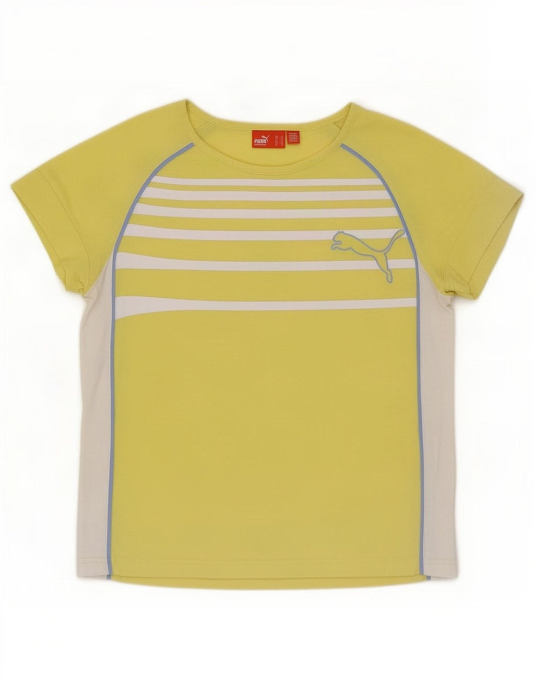 T-shirt damski Puma Top UK 12 w średnie żółte paski