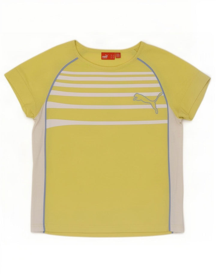 T-shirt damski Puma Top UK 12 w średnie żółte paski
