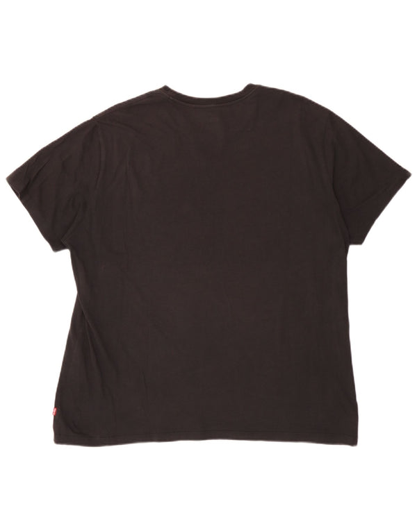 Damska koszulka z grafiką Levi's Top UK 18 XL, czarna bawełna