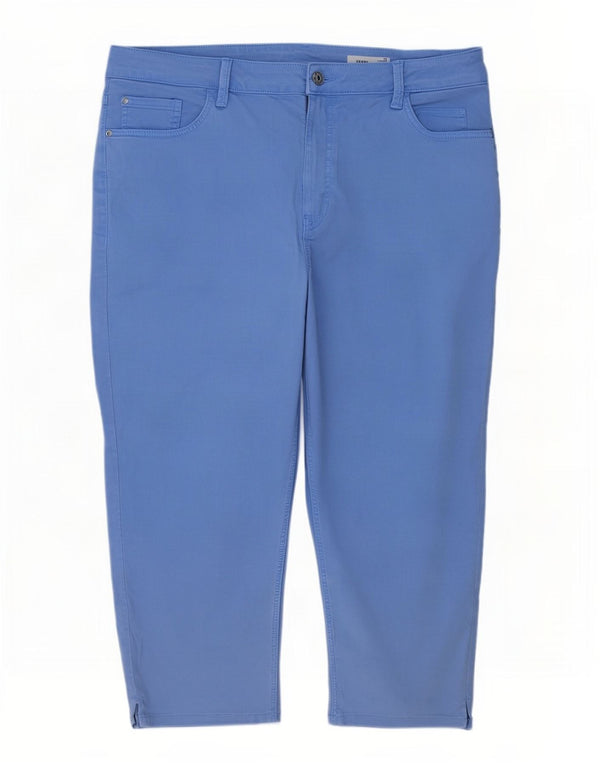 Spodnie Capri Marks & Spencer Damskie UK 22 3XL W40 L22 Niebieskie