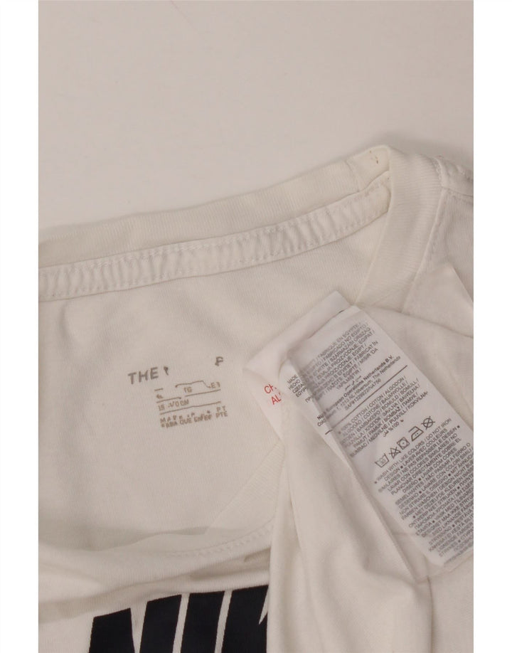 Chłopięcy T-shirt z grafiką NIKE, 13-14 lat, biała bawełna