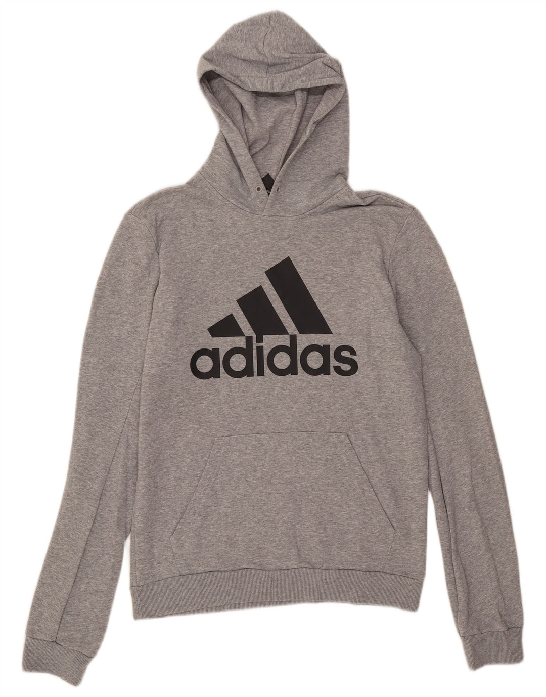 Męska bluza z kapturem Adidas, średnia szara bawełna