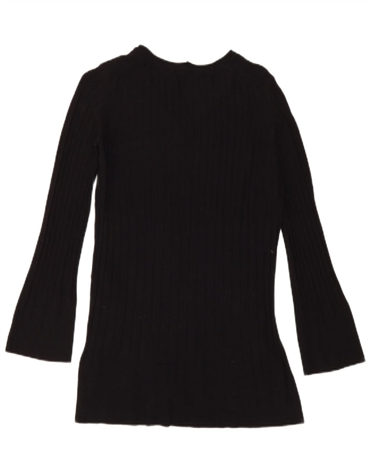 Marks & Spencer Damski sweter z dekoltem w kształcie litery V, UK 8 Small, czarna wiskoza