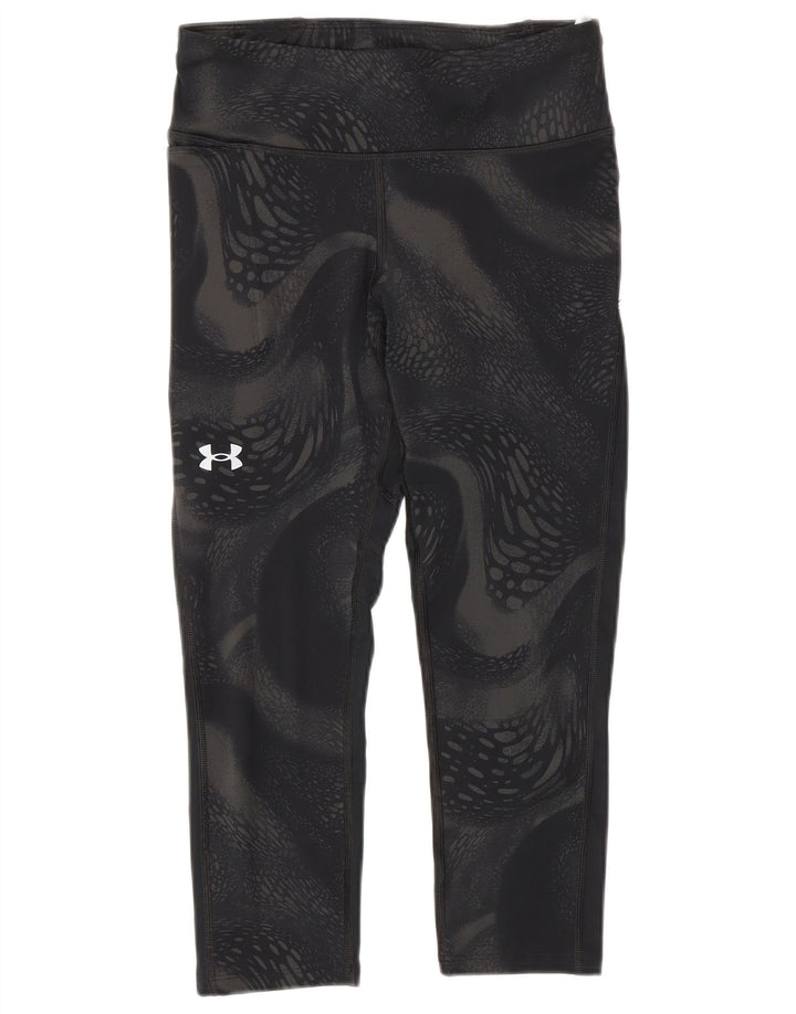 Damskie legginsy kompresyjne Capri Under Armour UK 10, małe, czarne, geometryczne
