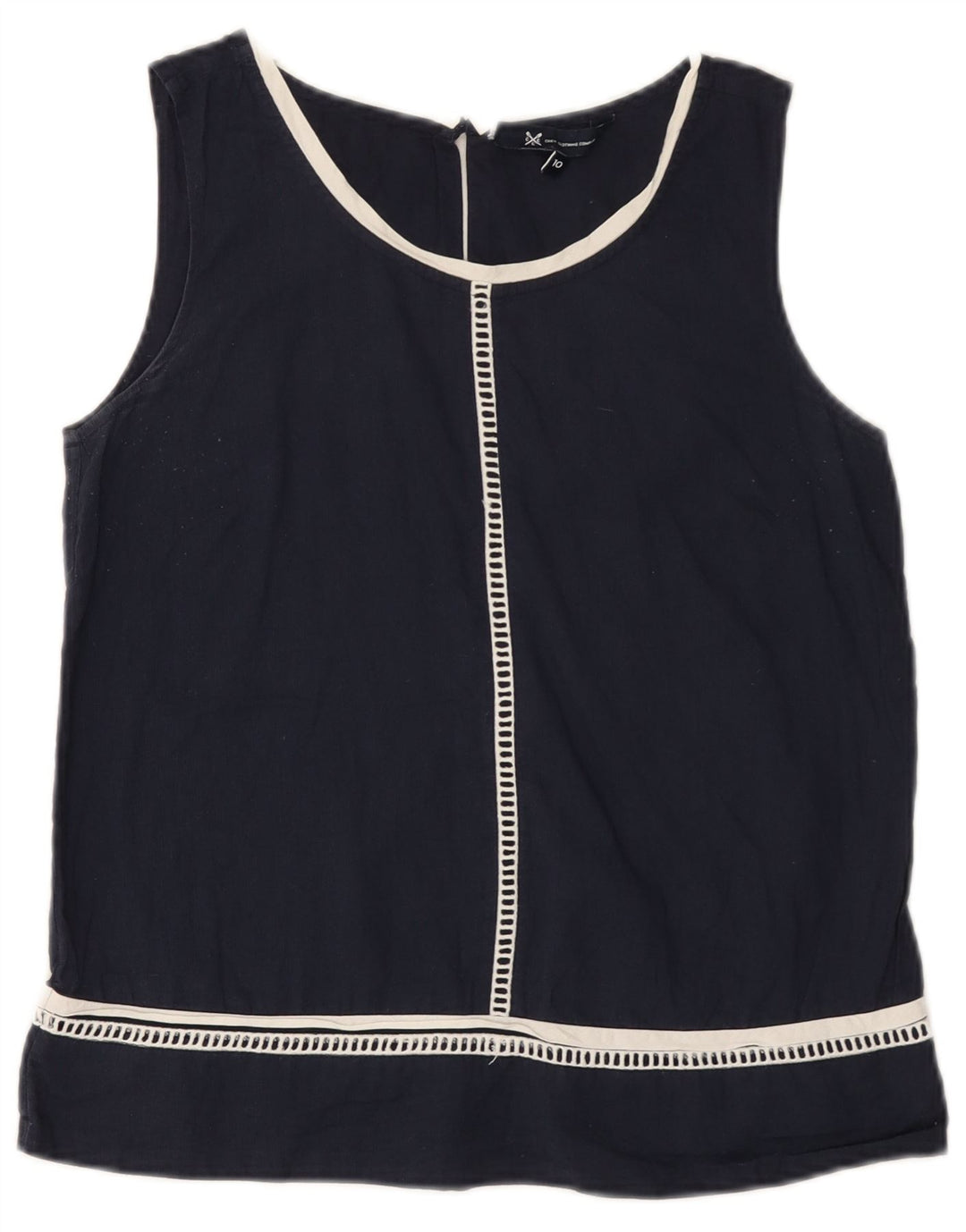 Damska kamizelka J. Crew Top UK 10, mała, granatowa, bawełniana