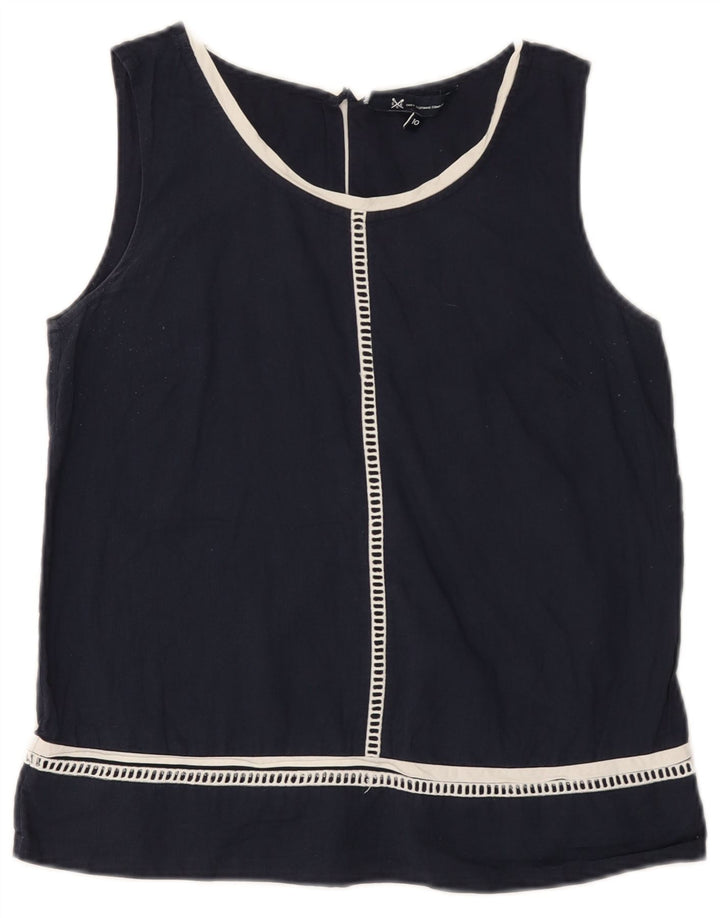 Damska kamizelka J. Crew Top UK 10, mała, granatowa, bawełniana