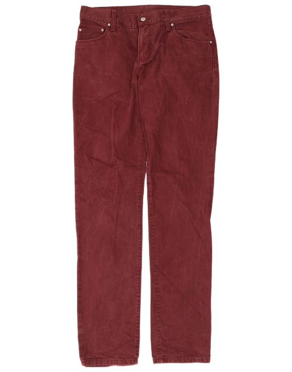 Dżinsy męskie CARHARTT W33 L34 Burgundowe