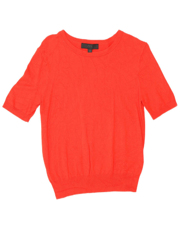 Bluzka damska Zara Top UK 14 Large czerwona wiskoza