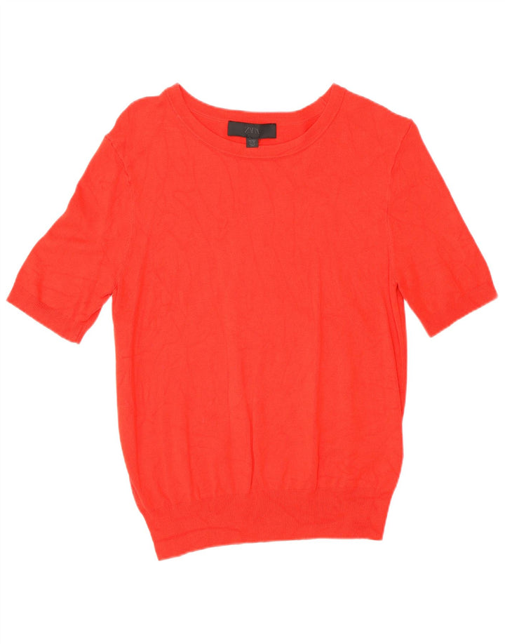 Bluzka damska Zara Top UK 14 Large czerwona wiskoza