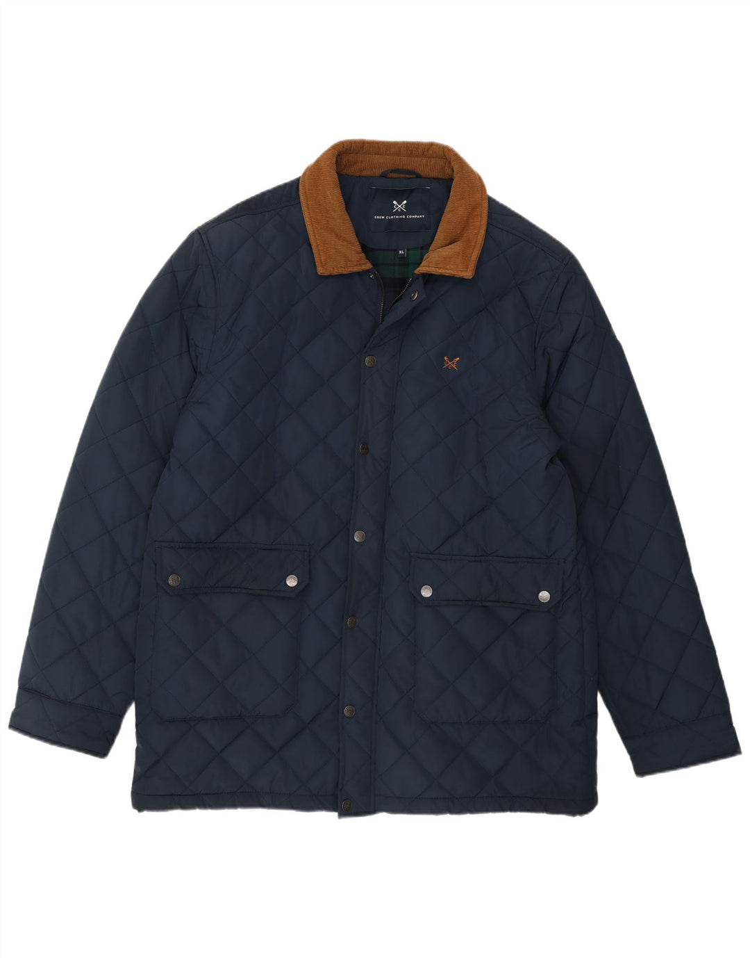 Crew Clothing Męska pikowana kurtka UK 42 XL Granatowy poliester