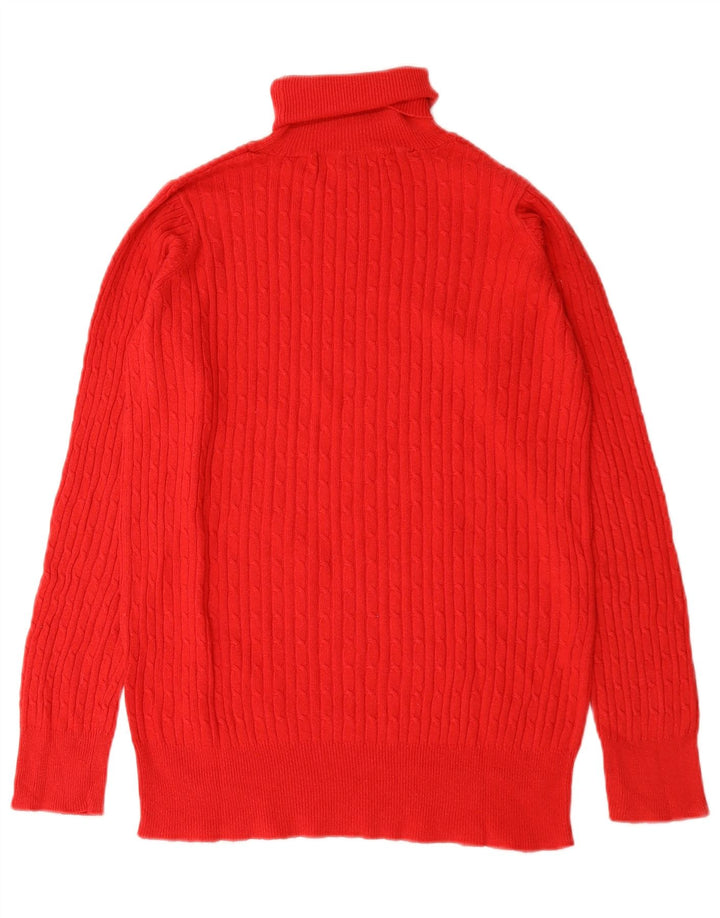 Sweter damski Zara z wywijanym dekoltem UK 14, duży czerwony