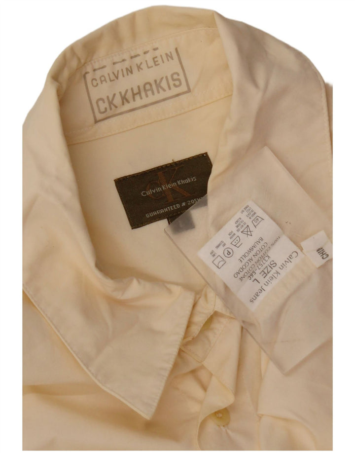 Koszula męska CALVIN KLEIN, duża, żółta, bawełniana
